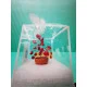 Copacel decorativ. Copacel bonzai cu chipsuri coral rosu, 31 si 50 pietre.