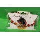 Bratara cca 19 cm  + 5 cm lant prelungitor placat cu argint , cu margele agat 