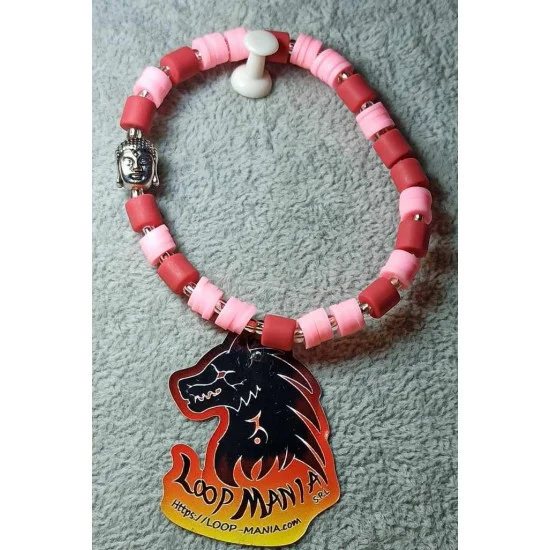 Bratara din margele fimo si margele metalice, pe elastic. Marime BRT393-1= 15.9 cm, BRT393-2= 17.1 cm, BRT393-3= 16.5 cm, BRT393-4= 16.5 cm, BRT393-5= 15.9 cm, BRT393-6= 16.5 cm, BRT393-7= 17.1 cm, BRT393-8= 15.2 cm, BRT393-9= 17.6 cm, BRT393-10= 16.5 cm,