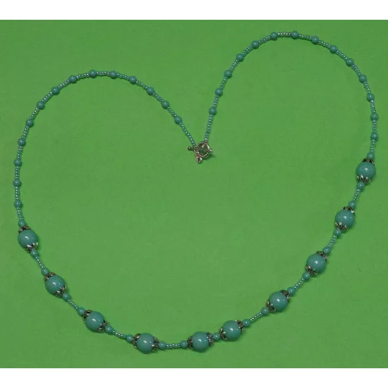 Colier din Swarovski Elements, Pearl 5810 Crystal Jade 4mm , Swarovski Elements, Pearl 5810 Crystal Jade 10mm 