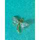 Charmuri din aliaj pe bază de zinc Dragonfly Animal placat cu aur smalț verde albastru 27mm x 20mm.