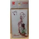 Martisor margele de sticla, perle de sticla, capacele argintii si aripi mici de ingeri.