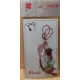 Martisor margele de sticla, perle de sticla, capacele argintii si aripi mici de ingeri.