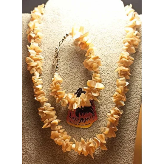 Set: colier--bratara. Colier si  bratara din chipsuri semipretioase sidef si margele de sticla, pe sarma siliconata, cu accesorii placate cu argint avand inchizatoare toggle argint tibetan.